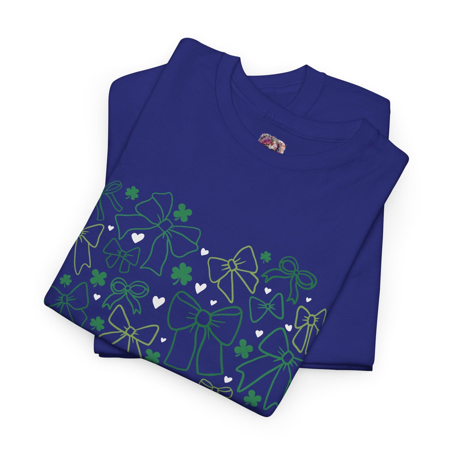 St. Patrick's Day Heart T-Shirt - Unisex Cotton Tee with Shamrock Design