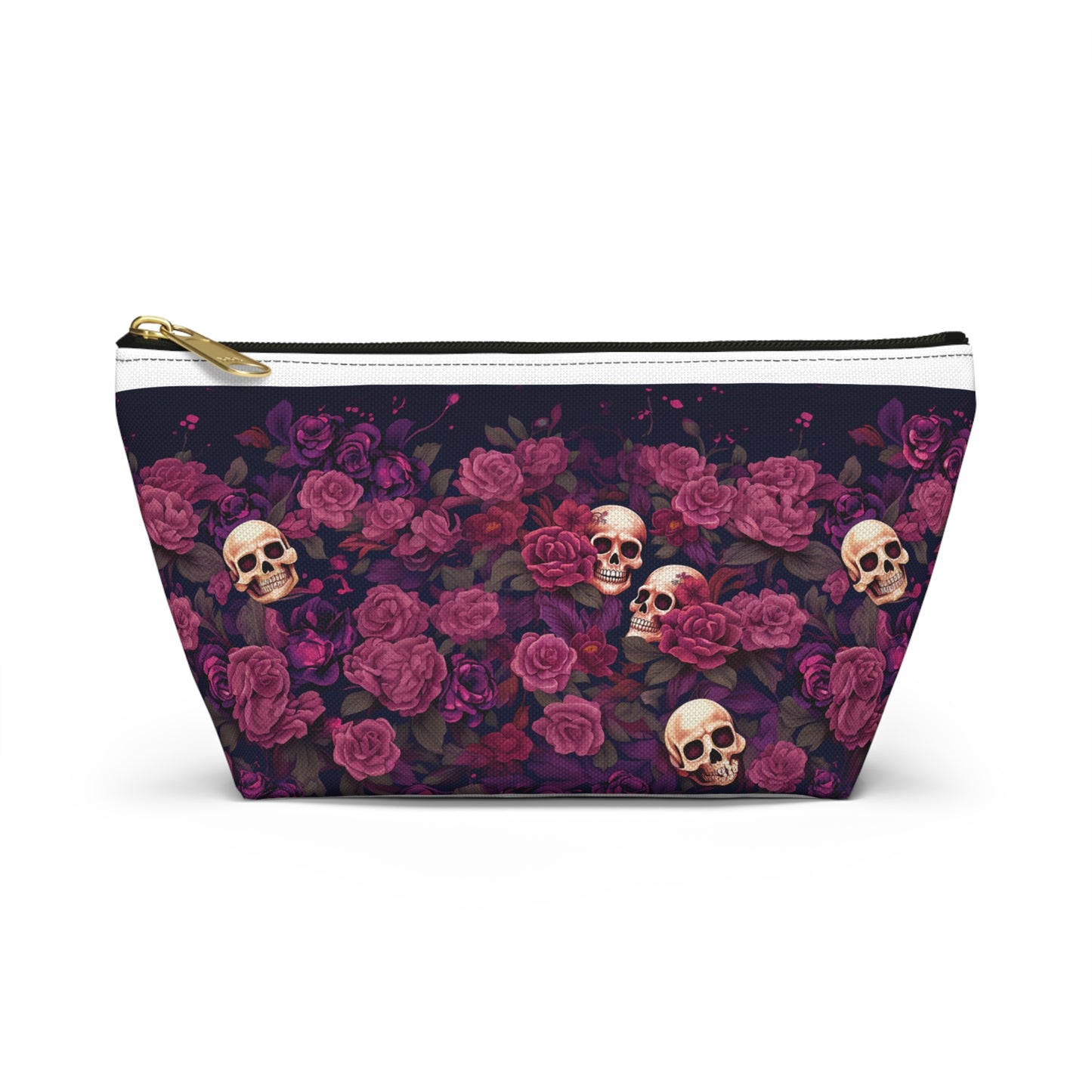 Accessory Pouch - Rose Skull Garden Design