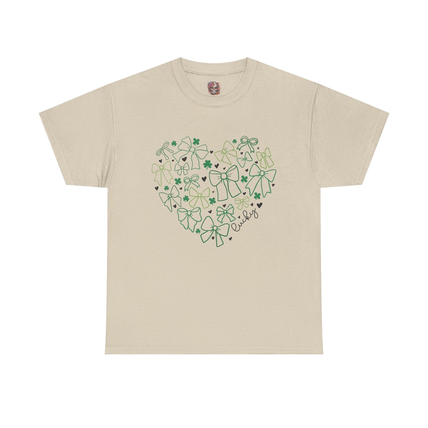 St. Patrick's Day Heart T-Shirt - Unisex Cotton Tee with Shamrock Design