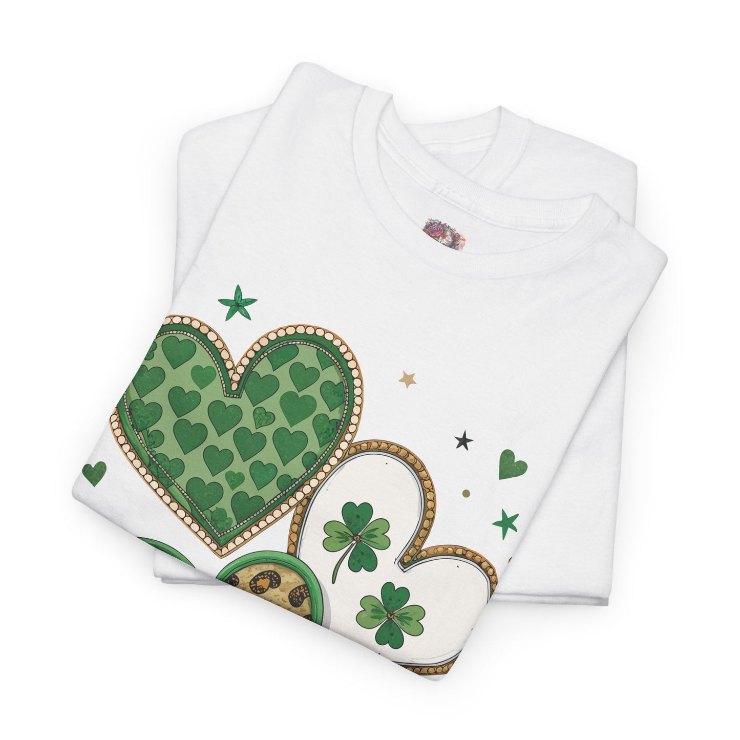 St Patrick's Day Heart Shamrock Tee