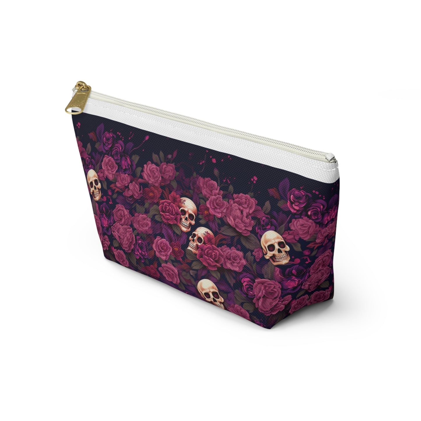 Accessory Pouch - Rose Skull Garden Design
