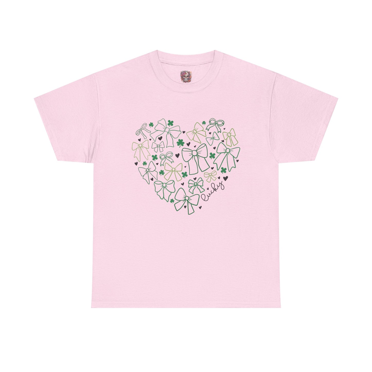 St. Patrick's Day Heart T-Shirt - Unisex Cotton Tee with Shamrock Design