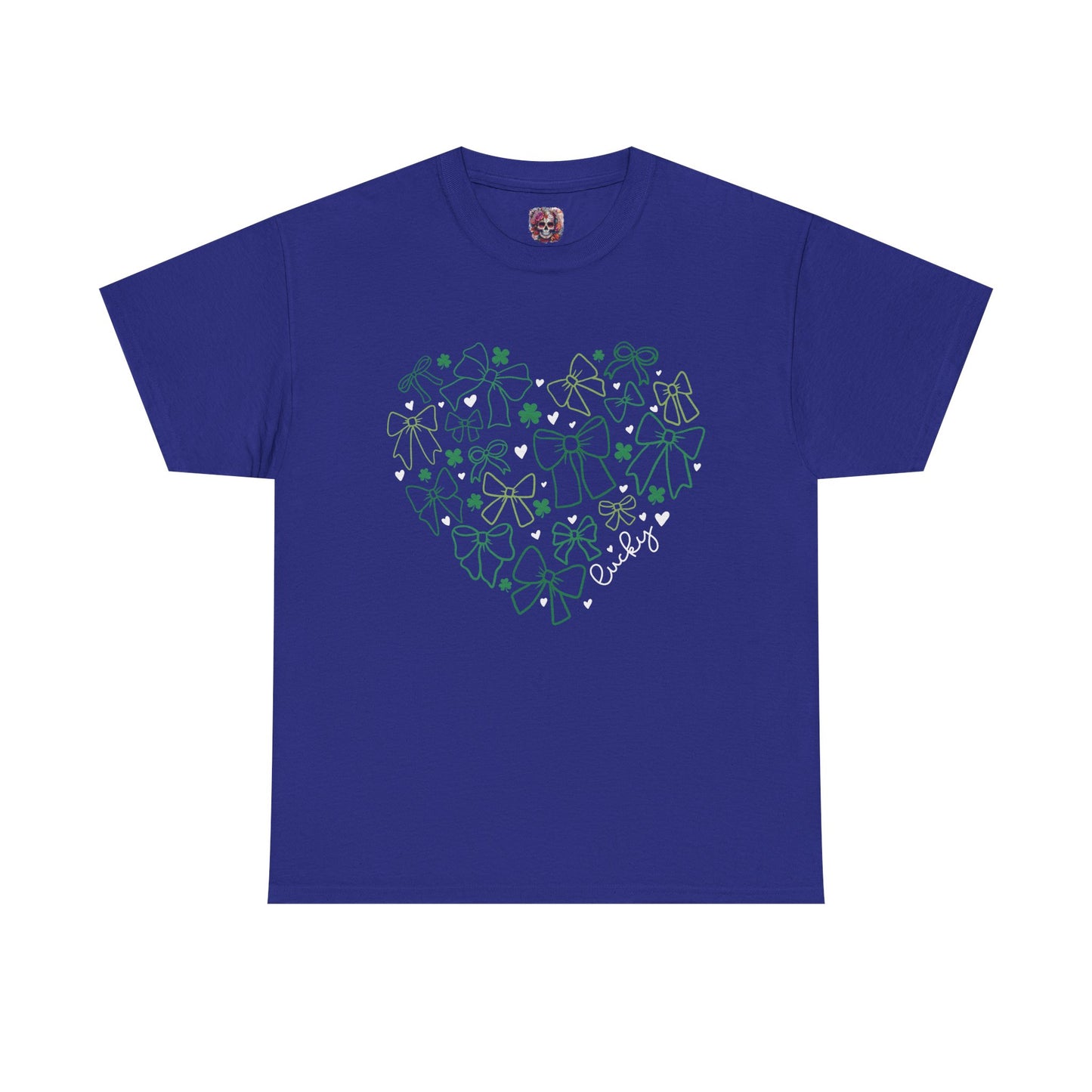 St. Patrick's Day Heart T-Shirt - Unisex Cotton Tee with Shamrock Design