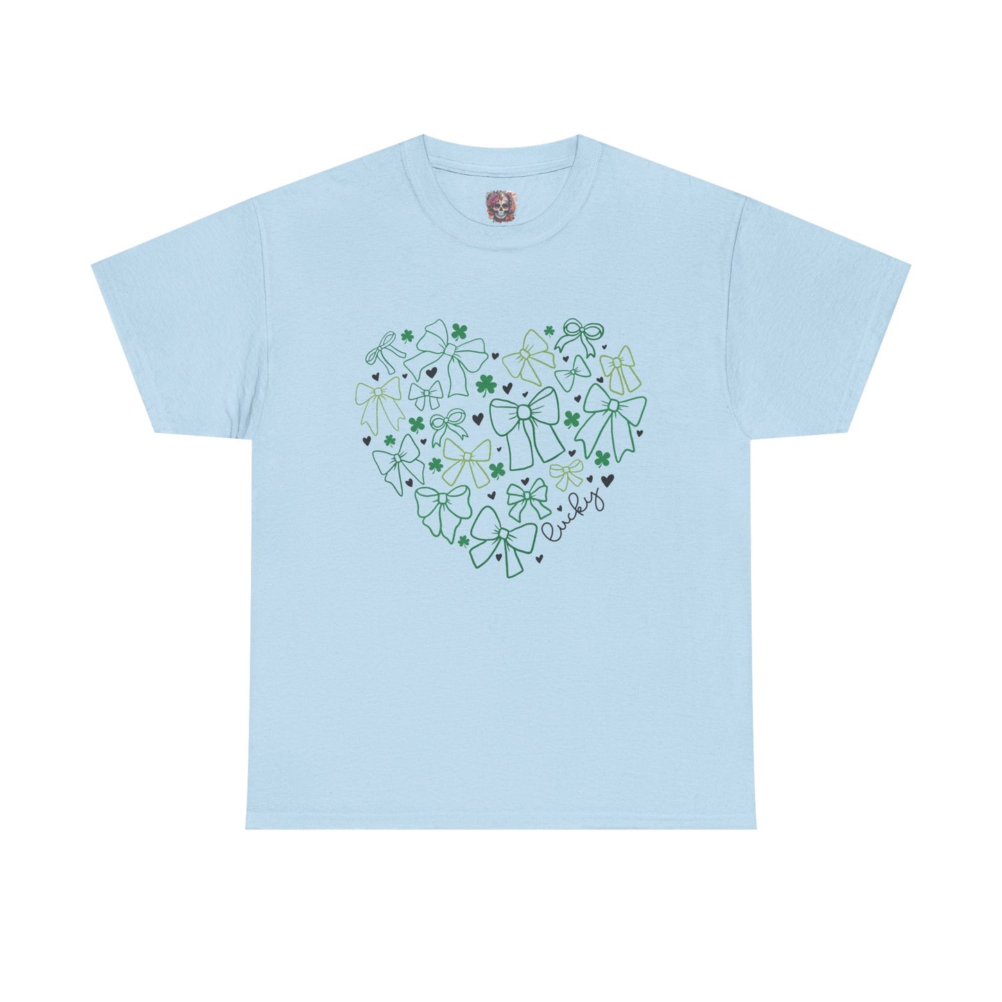 St. Patrick's Day Heart T-Shirt - Unisex Cotton Tee with Shamrock Design
