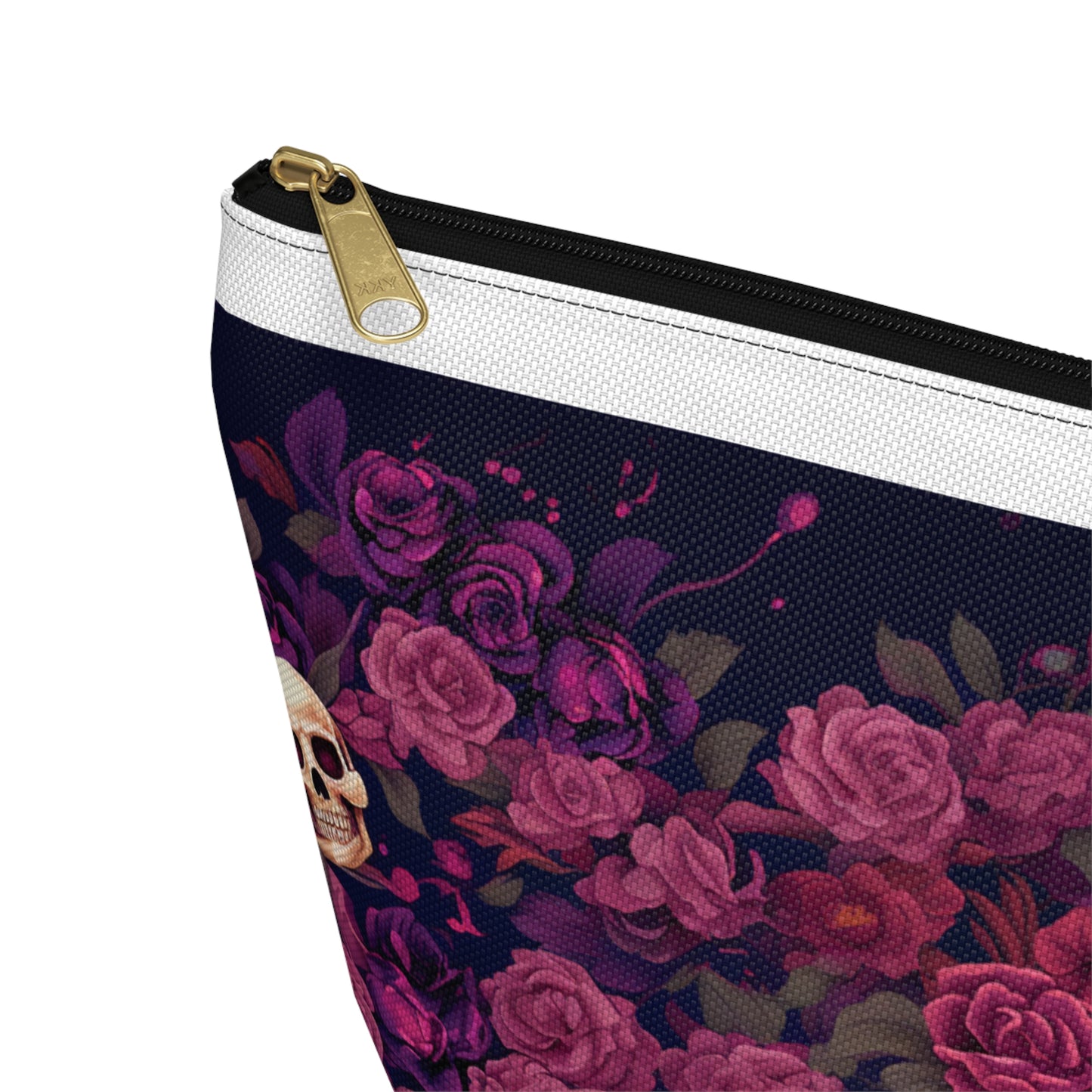Accessory Pouch - Rose Skull Garden Design
