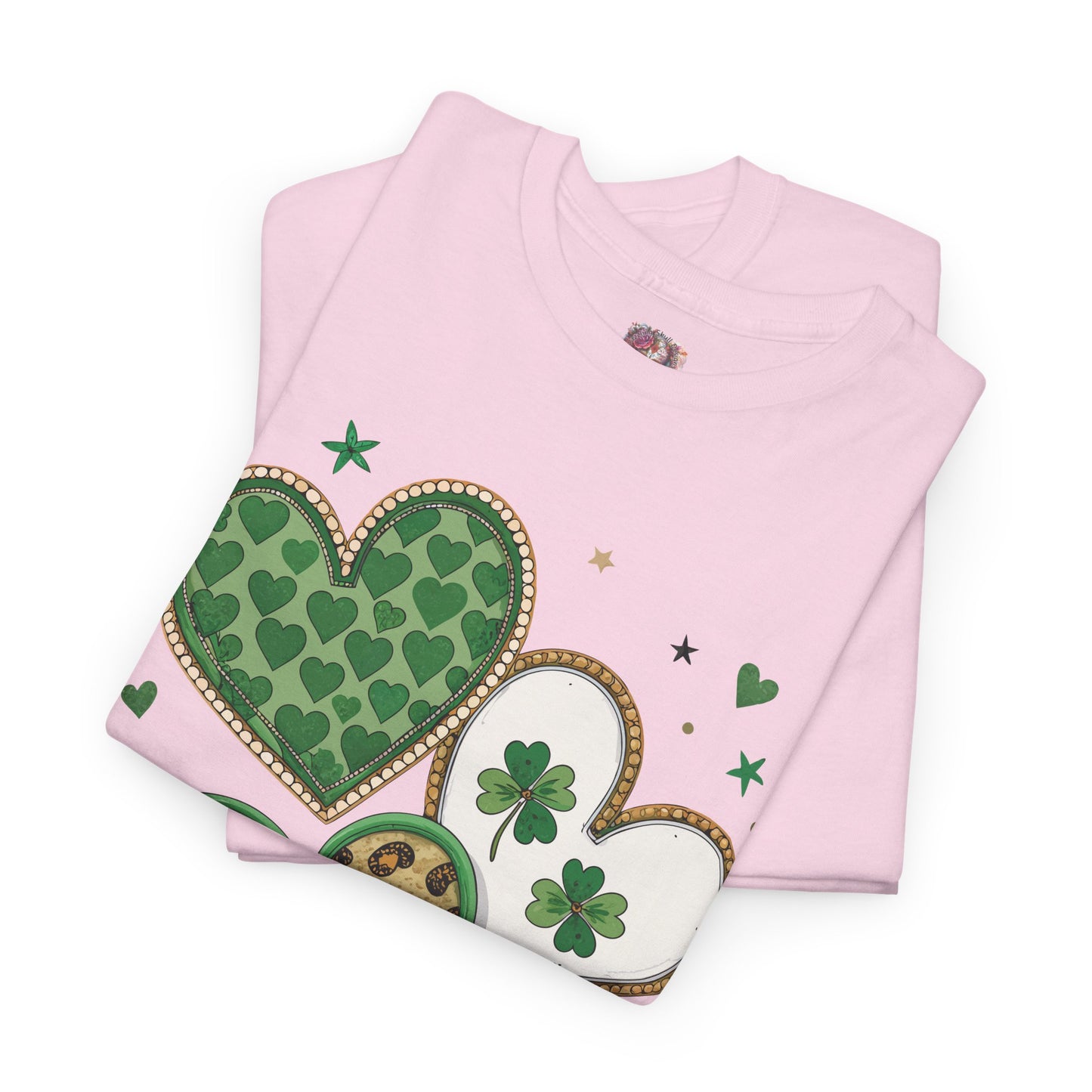 St Patrick's Day Heart Shamrock Tee