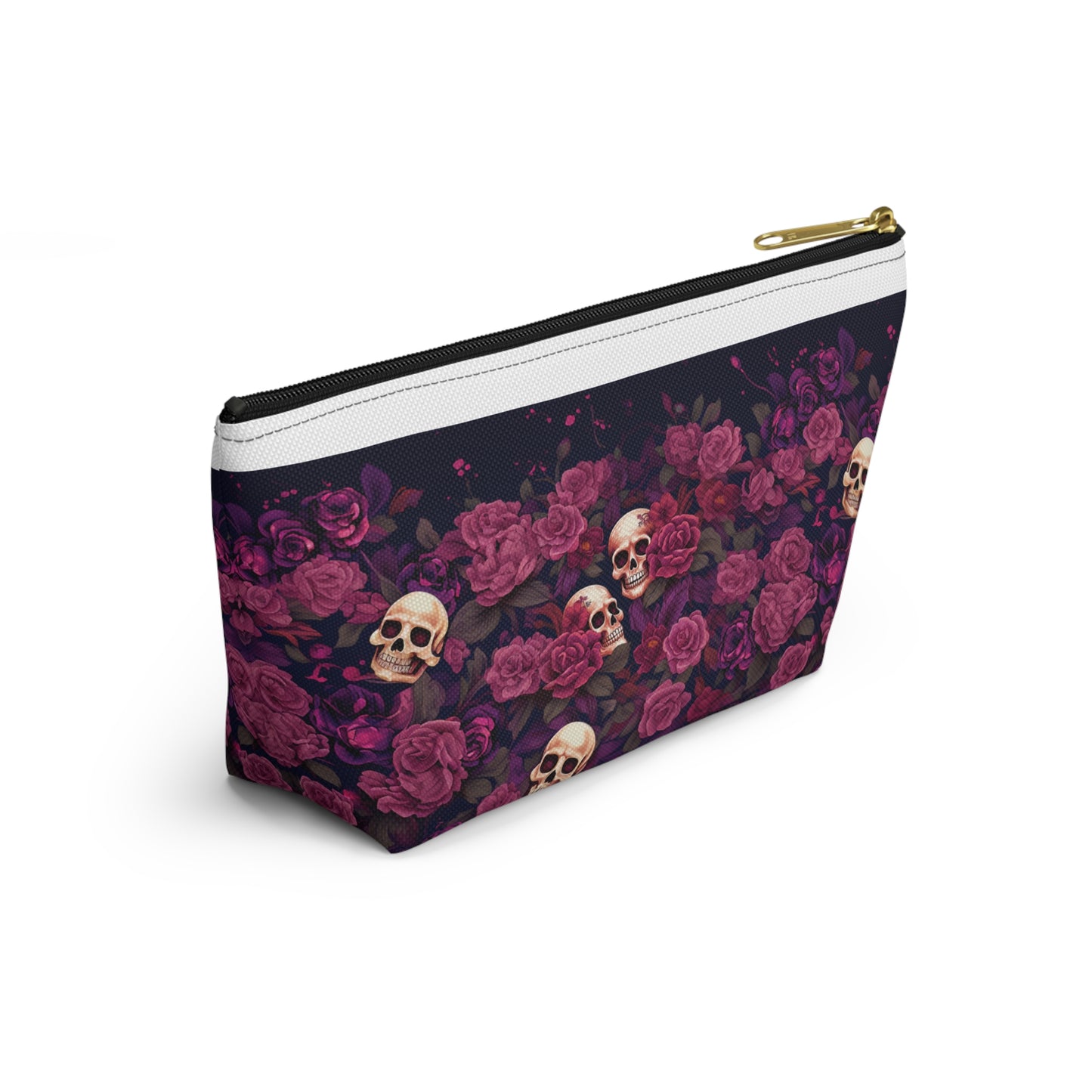 Accessory Pouch - Rose Skull Garden Design