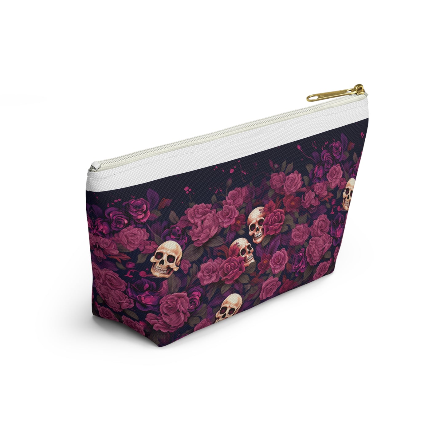 Accessory Pouch - Rose Skull Garden Design