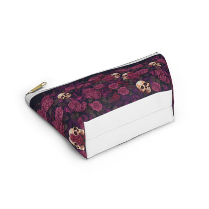 Accessory Pouch - Rose Skull Garden Design