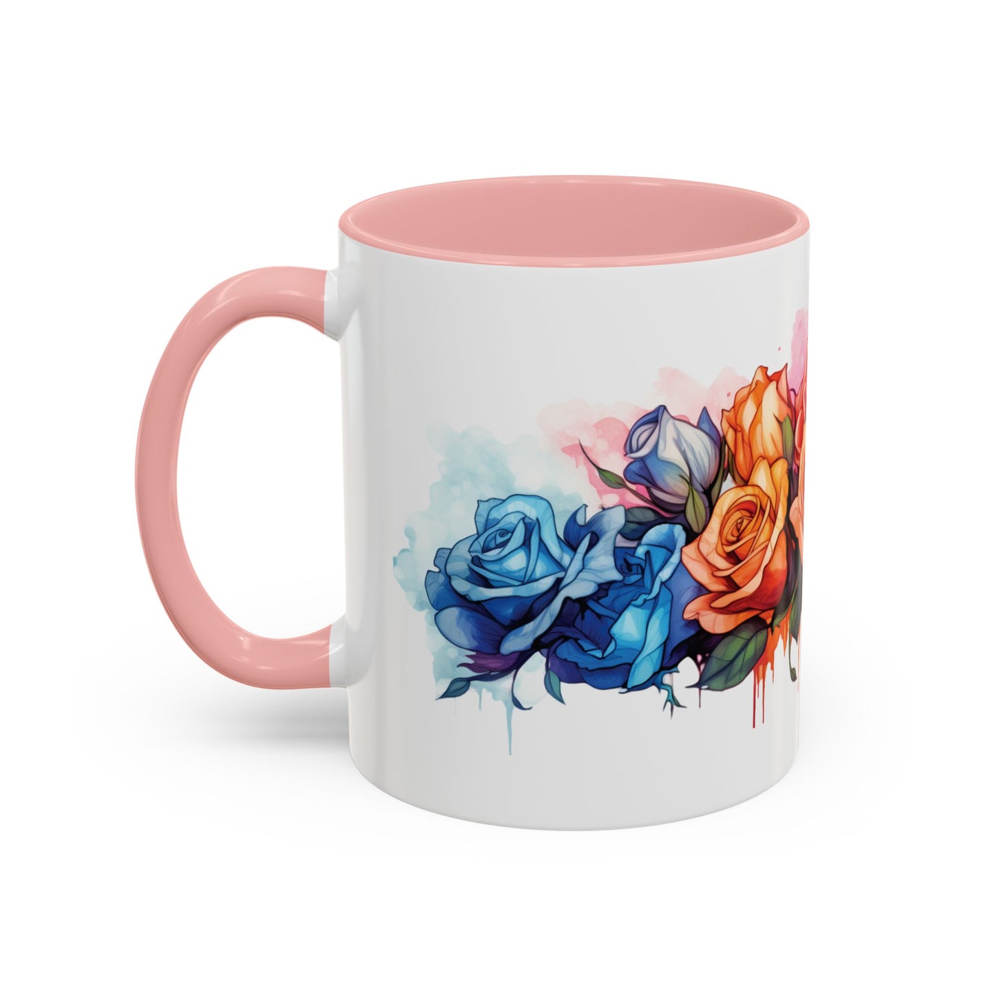 Watercolor Rose- Accent Coffee Mug, 11oz