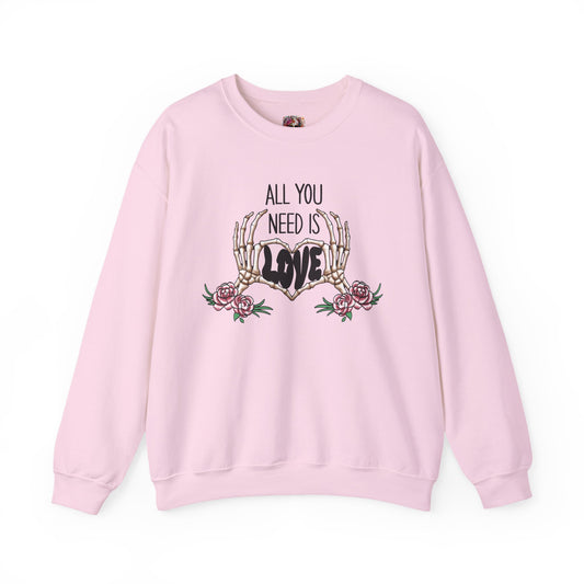"All You Need Is LOVE" Crewneck Sweatshirt - Unisex Heavy Blend™