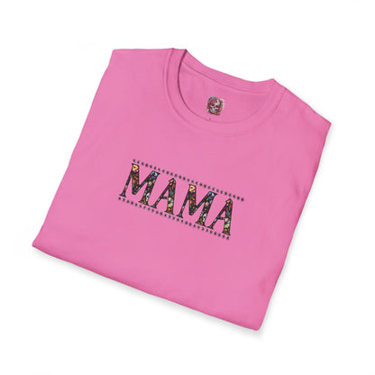 MAMA Floral Skull Softstyle T-Shirt