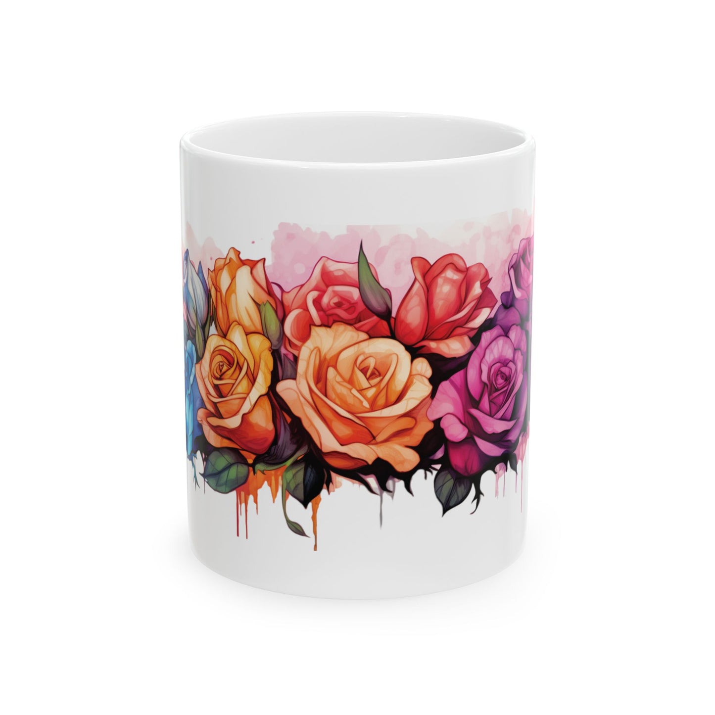 Watercolor Rose Coffee Mug