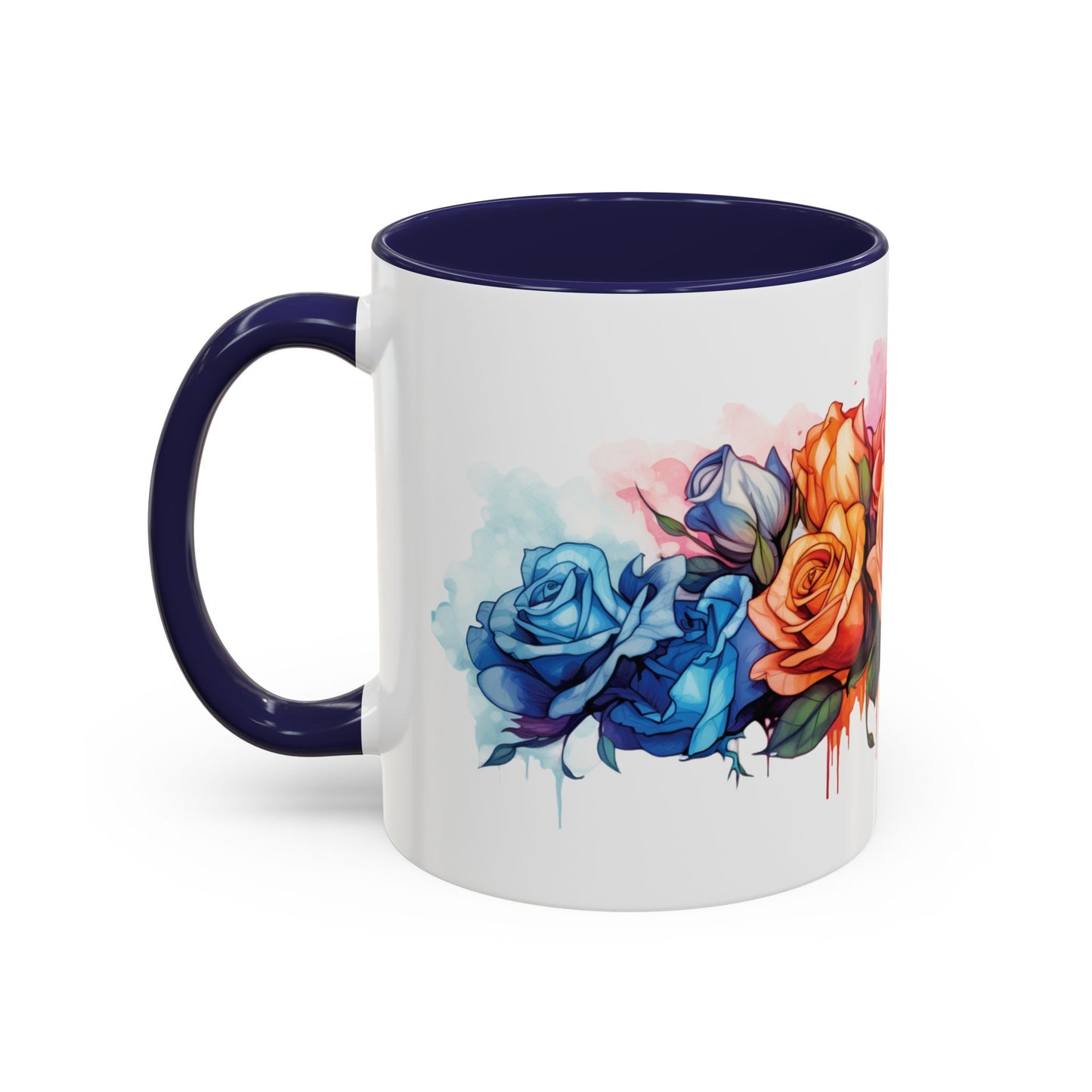 Watercolor Rose- Accent Coffee Mug, 11oz