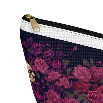 Accessory Pouch - Rose Skull Garden Design