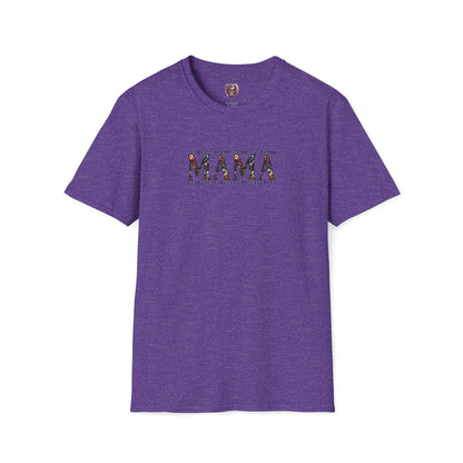 MAMA Floral Skull Softstyle T-Shirt