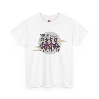 Squad Ghouls T-Shirt – Halloween Witch Squad Graphic Tee for Women, Vintage Pin-Up Style