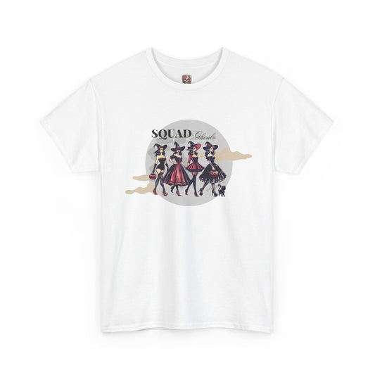 Squad Ghouls T-Shirt – Halloween Witch Squad Graphic Tee for Women, Vintage Pin-Up Style