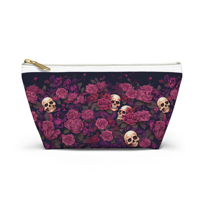 Accessory Pouch - Rose Skull Garden Design