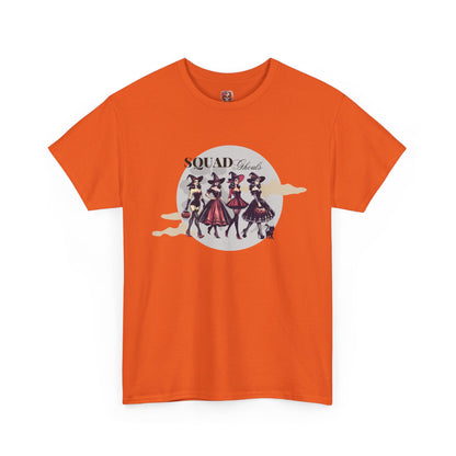 Squad Ghouls T-Shirt – Halloween Witch Squad Graphic Tee for Women, Vintage Pin-Up Style
