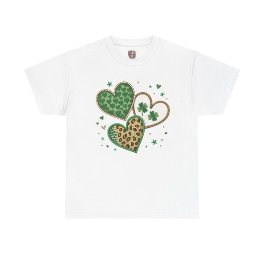 St Patrick's Day Heart Shamrock Tee