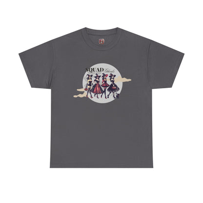 Squad Ghouls T-Shirt – Halloween Witch Squad Graphic Tee for Women, Vintage Pin-Up Style