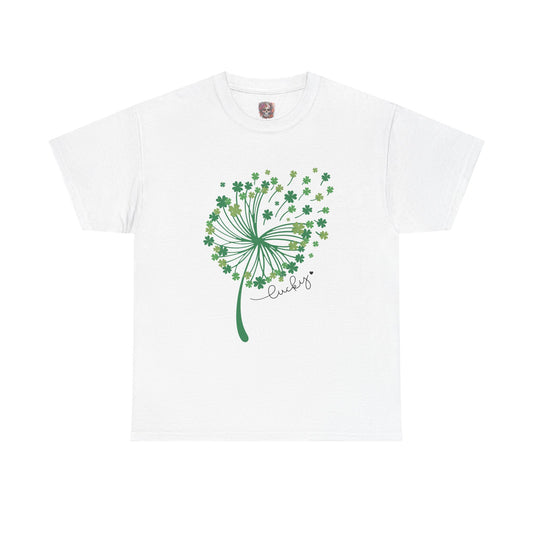 Lucky Clover Unisex Heavy Cotton Tee - St. Patrick’s Day Shirt
