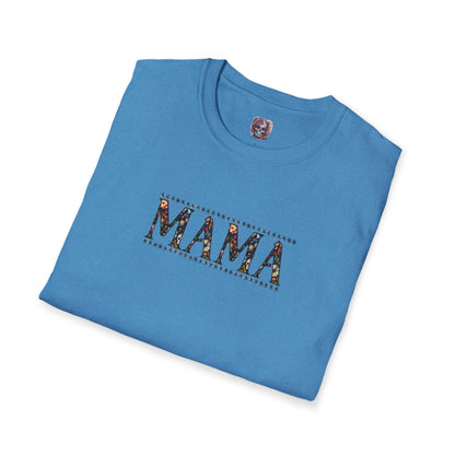 MAMA Floral Skull Softstyle T-Shirt