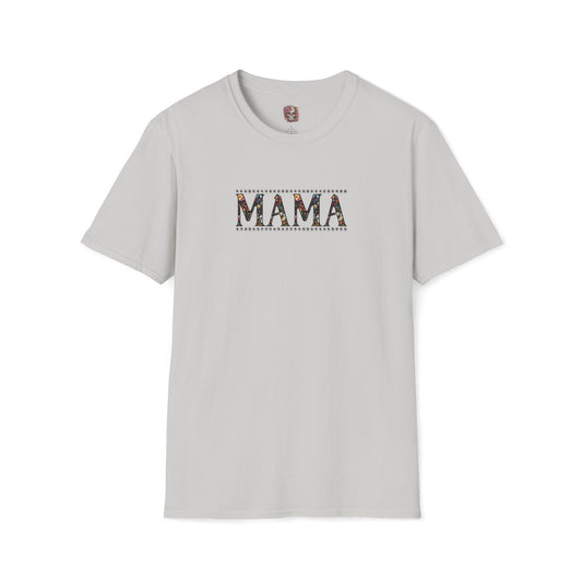 MAMA Floral Skull Softstyle T-Shirt