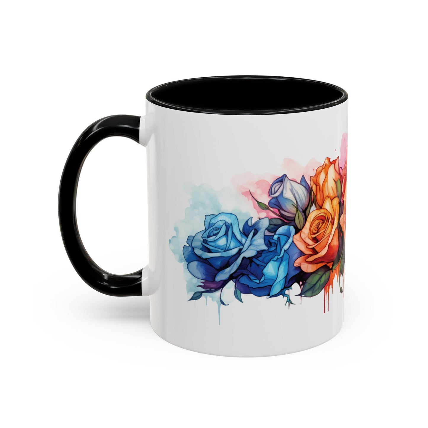 Watercolor Rose- Accent Coffee Mug, 11oz