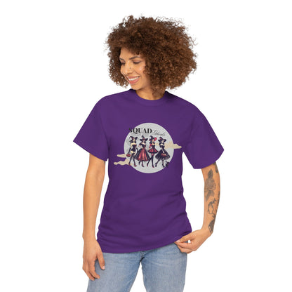 Squad Ghouls T-Shirt – Halloween Witch Squad Graphic Tee for Women, Vintage Pin-Up Style